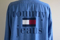 画像11: 1990s TOMMY JEANS シャンブレーシャツ　 表記L  (11)