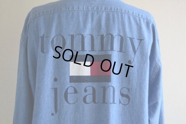 画像11: 1990s TOMMY JEANS シャンブレーシャツ  表記L