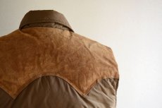 画像13: 1970s Woolrich レザーヨークダウンベスト　 表記L  (13)