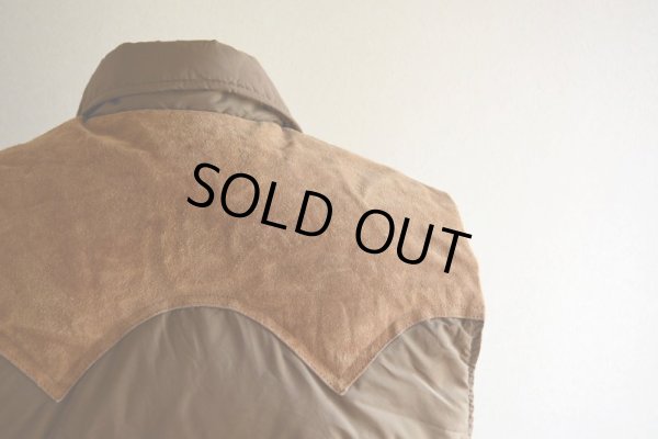 画像13: 1970s Woolrich レザーヨークダウンベスト　 表記L 