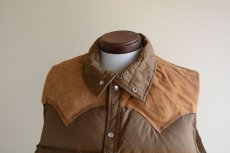 画像7: 1970s Woolrich レザーヨークダウンベスト　 表記L  (7)