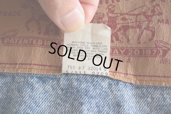 画像7: 1990s Levi's ケミカルデニムジャケット "デカパッチ"　 MADE IN USA　 表記XL 
