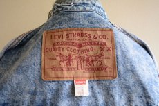 画像5: 1990s Levi's ケミカルデニムジャケット "デカパッチ"　 MADE IN USA　 表記XL  (5)