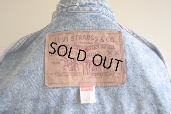 画像5: 1990s Levi's ケミカルデニムジャケット "デカパッチ"　 MADE IN USA　 表記XL 