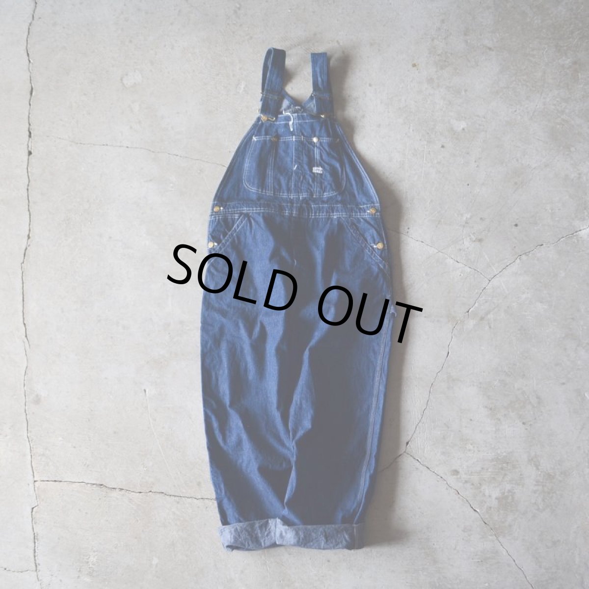 画像1: 1960s〜 Lee JELT DENIM デニムオーバーオール　 実寸W38  (1)