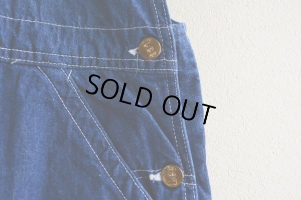 画像9: 1960s〜 Lee JELT DENIM デニムオーバーオール　 実寸W38 