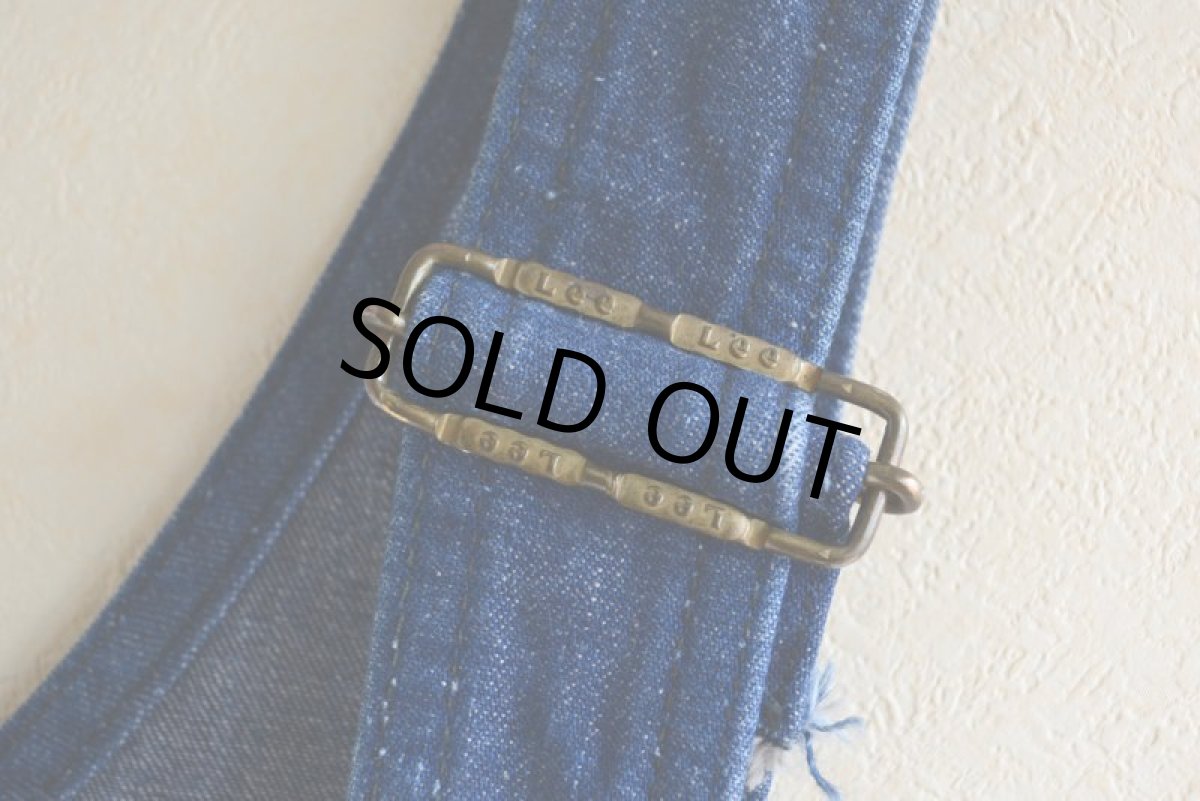 画像7: 1960s〜 Lee JELT DENIM デニムオーバーオール　 実寸W38  (7)