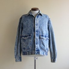 画像1: 1990s Levi's ケミカルデニムジャケット "デカパッチ"　 MADE IN USA　 表記XL  (1)
