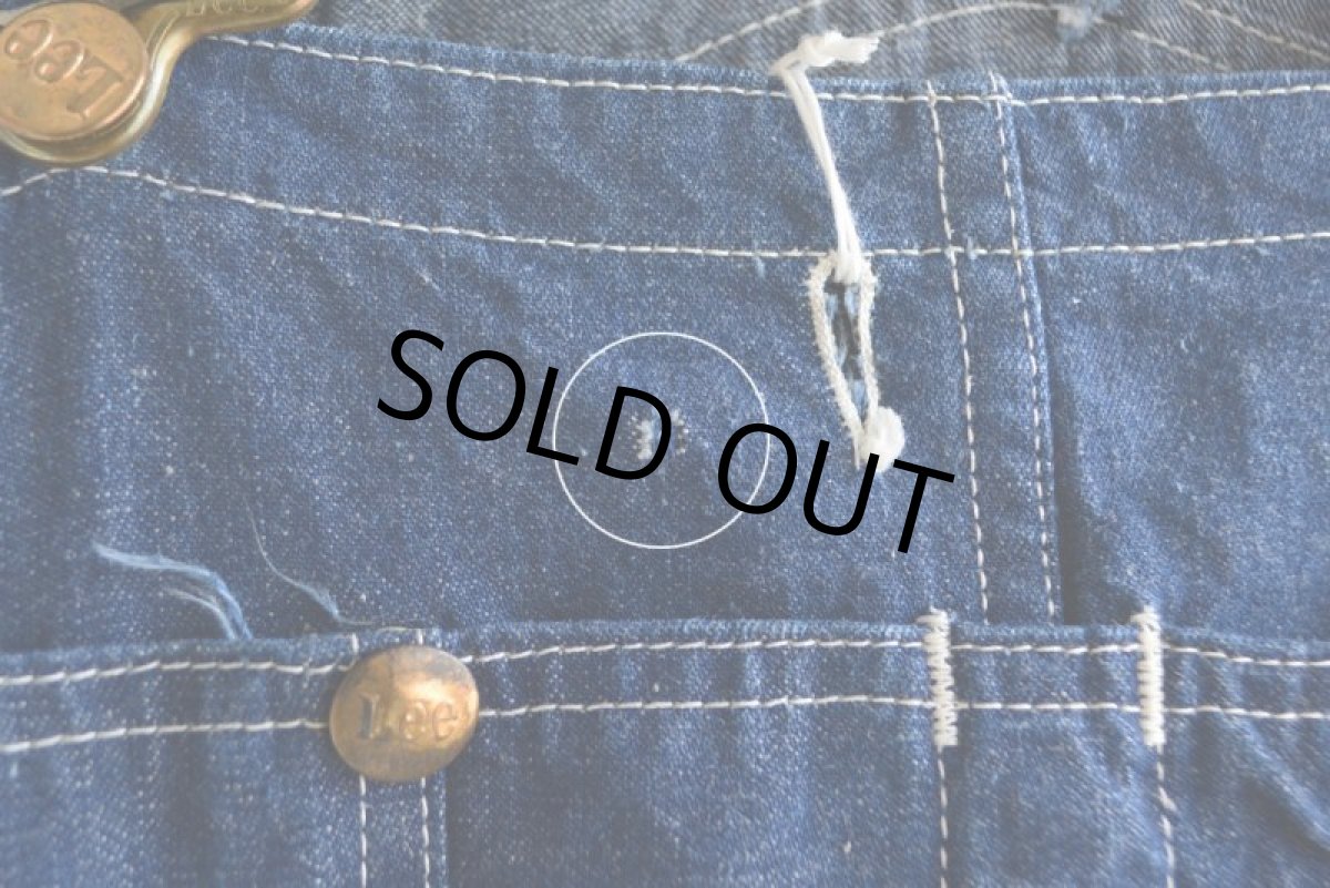 画像19: 1960s〜 Lee JELT DENIM デニムオーバーオール　 実寸W38  (19)