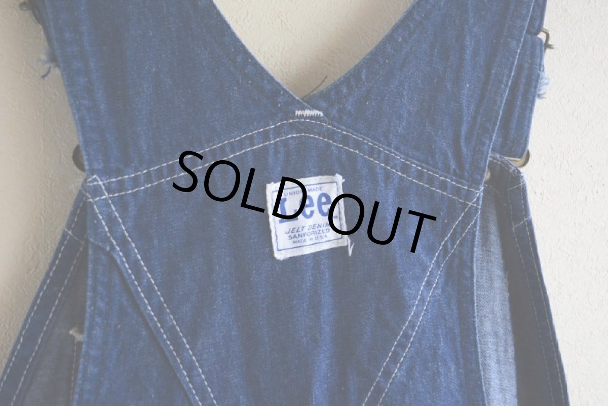 画像11: 1960s〜 Lee JELT DENIM デニムオーバーオール　 実寸W38  (11)