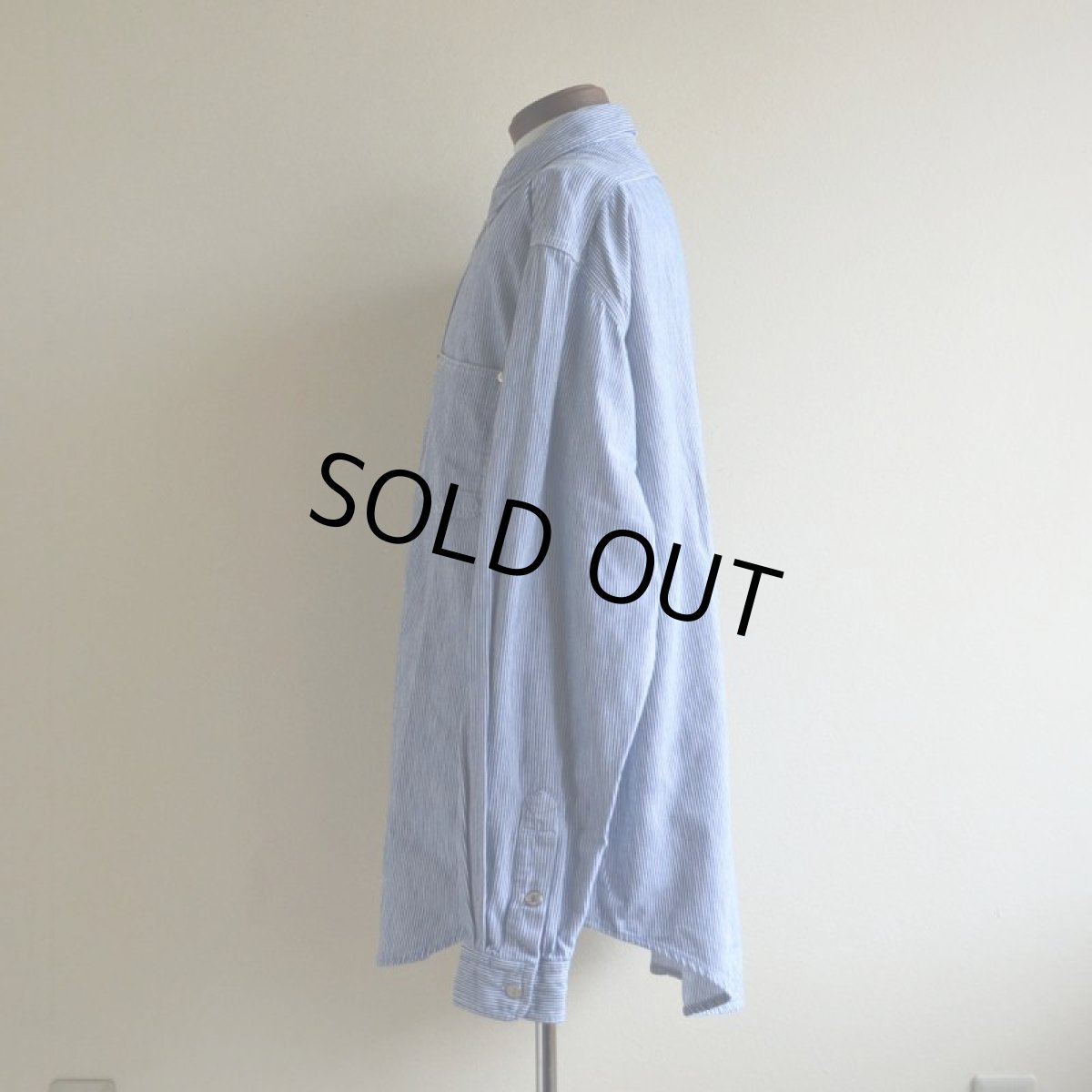 画像4: 1980-90s Polo RALPH LAUREN ガチャポケ ヒッコリーシャツ　 MADE IN USA　 表記XL  (4)