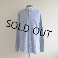 1980-90s Polo RALPH LAUREN ガチャポケ ヒッコリーシャツ　 MADE IN USA　 表記XL 