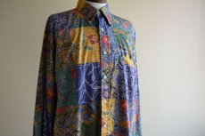 画像8: 1990s NAUTICA 総柄BDシャツ　 表記L  (8)