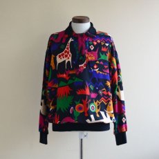 画像1: 1990s John's Girl Collectibles 総柄プルオーバージャケット　 表記36/16-W  (1)