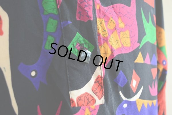 画像11: 1990s John's Girl Collectibles 総柄プルオーバージャケット  表記36/16-W