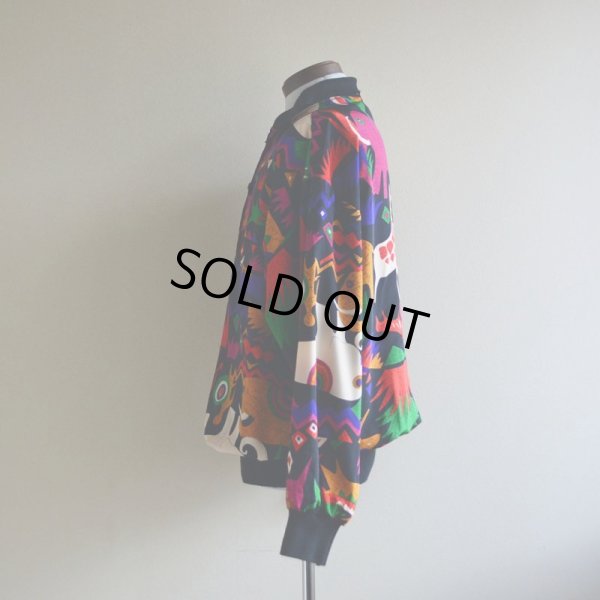 画像4: 1990s John's Girl Collectibles 総柄プルオーバージャケット  表記36/16-W