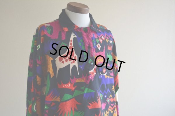 画像9: 1990s John's Girl Collectibles 総柄プルオーバージャケット  表記36/16-W