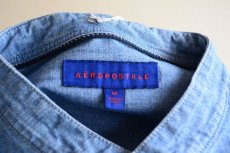 画像5: AEROPOSTALE シャンブレーバンドカラーシャツ　 表記M  (5)