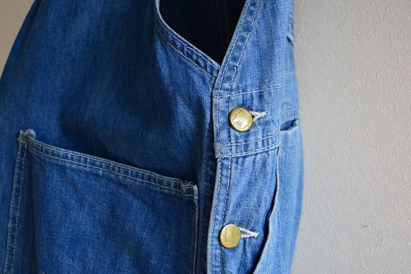 1950-60s BIGSMITH デニムオーバーオール 表記W38 - 古着屋HamburgCafe