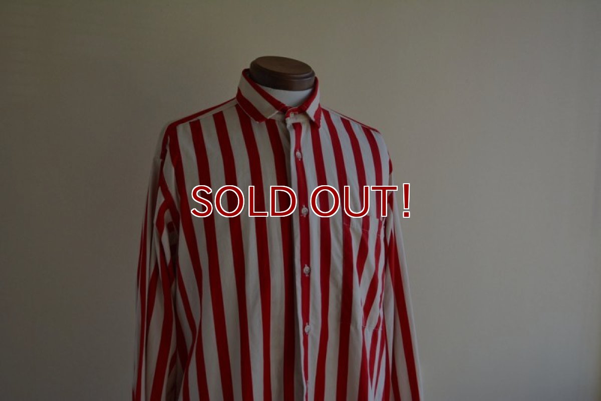 画像8: 1980s James River Traders ストライプシャツ　 ALL COTTON / MADE IN USA　 表記M  (8)