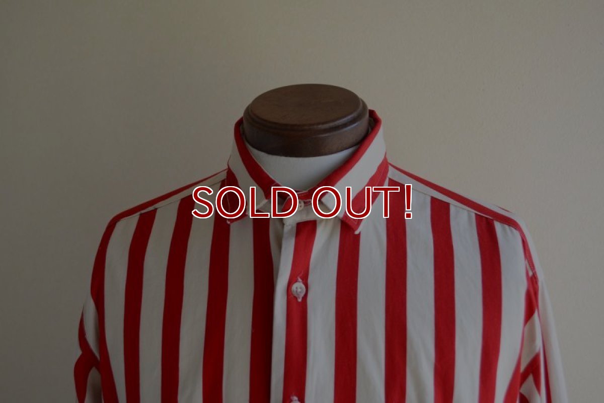 画像6: 1980s James River Traders ストライプシャツ　 ALL COTTON / MADE IN USA　 表記M  (6)