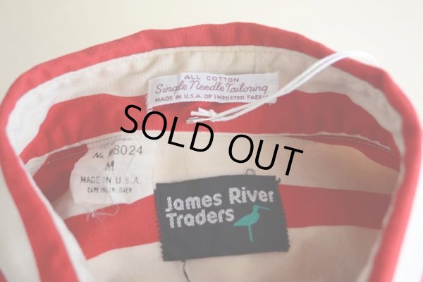 画像5: 1980s James River Traders ストライプシャツ　 ALL COTTON / MADE IN USA　 表記M 