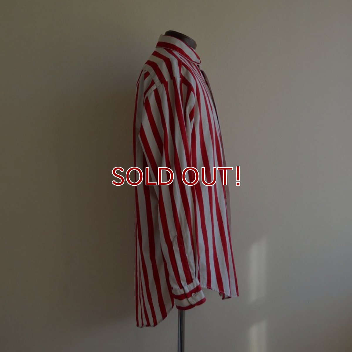 画像2: 1980s James River Traders ストライプシャツ　 ALL COTTON / MADE IN USA　 表記M  (2)
