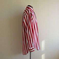 画像2: 1980s James River Traders ストライプシャツ　 ALL COTTON / MADE IN USA　 表記M  (2)