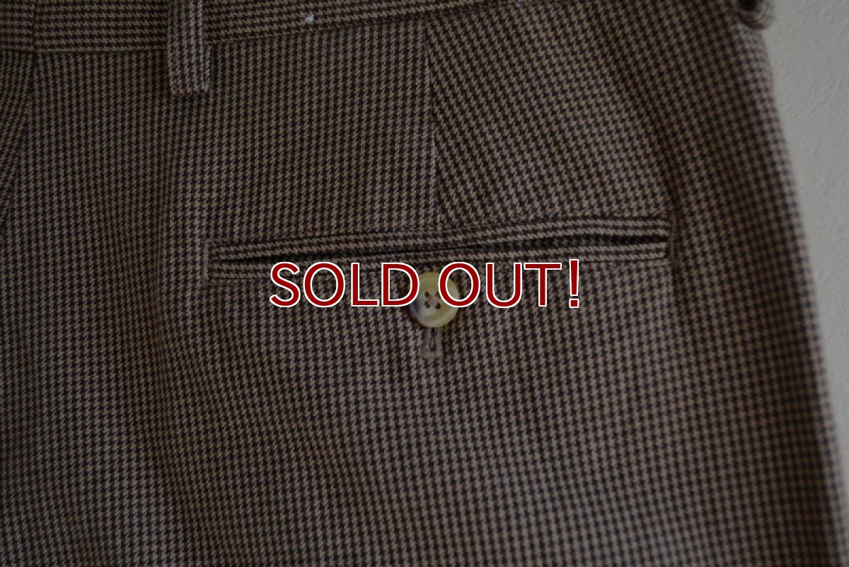 画像9: TOMMY HILFIGER ツータックトラウザー　 千鳥格子　 表記34×32  (9)