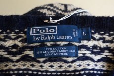 画像5: 1990s Polo Ralph Lauren トナカイ柄ノルディックセーター　 COTTON×ANGORA×CASHMERE　 表記L  (5)