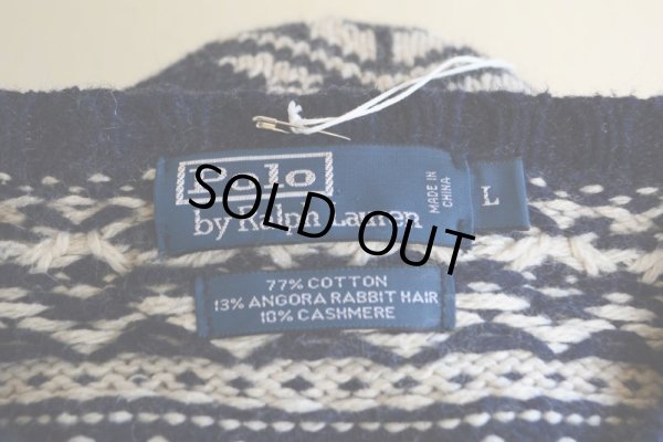 画像5: 1990s Polo Ralph Lauren トナカイ柄ノルディックセーター　 COTTON×ANGORA×CASHMERE　 表記L 