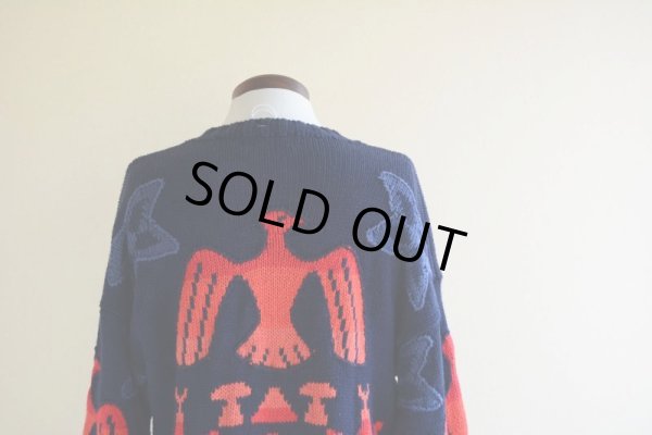 画像11: 1990s AMERICAN EAGLE サンダーバード柄コットンセーター  表記L