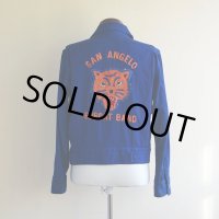 1940‐50s T.S.LANKFORD&SONS ウィップコードワークジャケット　 SAN ANGELO BOBCAT BAND/チェーン刺繍　 10？実寸XS-S 
