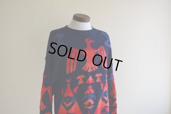 画像8: 1990s AMERICAN EAGLE サンダーバード柄コットンセーター  表記L