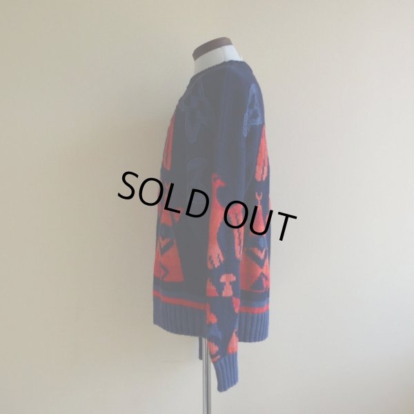 画像4: 1990s AMERICAN EAGLE サンダーバード柄コットンセーター  表記L