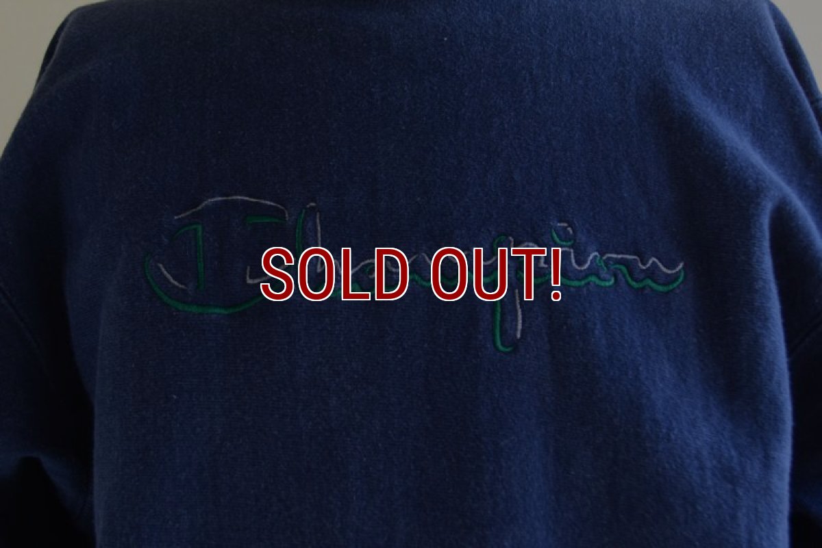 画像9: 1990s Champion リバースウィーブスウェット　 ロゴ刺繍/リブライン　 表記L  (9)