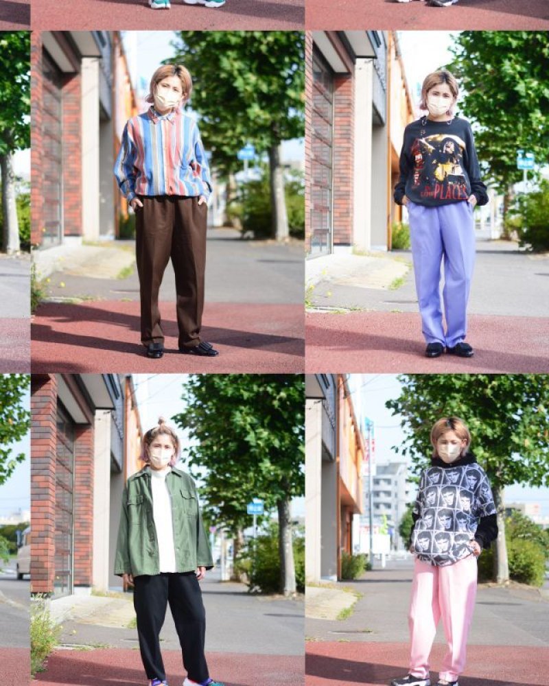 画像1: カラーイージーパンツ　 実寸W66〜76cm 