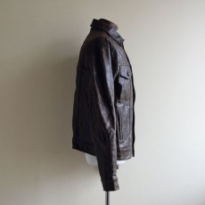 画像2: 2000s GAP BLUE JEANS レザージャケット　 表記S  (2)