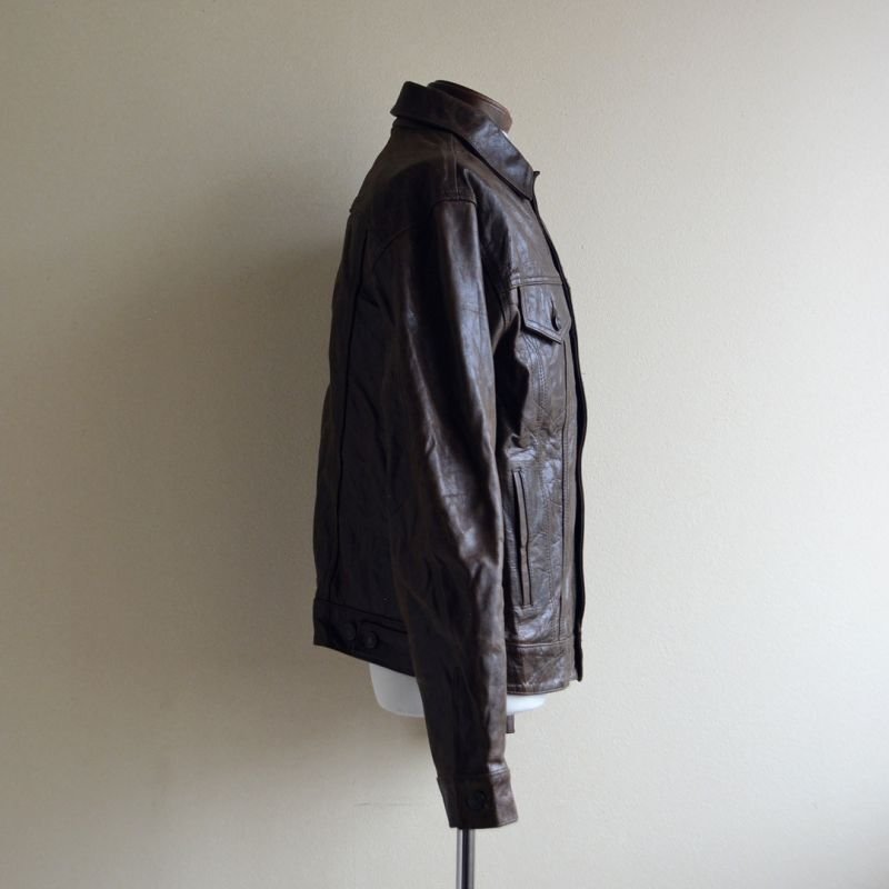 2000s GAP BLUE JEANS レザージャケット 表記S - 古着屋HamburgCafe
