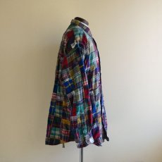 画像2: 1990s ORVIS パッチワークシャツ　 表記L  (2)