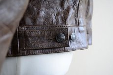画像12: 2000s GAP BLUE JEANS レザージャケット　 表記S  (12)
