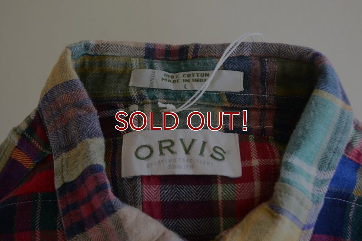 画像5: 1990s ORVIS パッチワークシャツ　 表記L  (5)