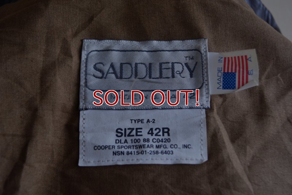 画像5:  1980s A-2 フライトレザージャケット　 SADDLERY×COOPER SPORTS WEAR　 表記42R  (5)