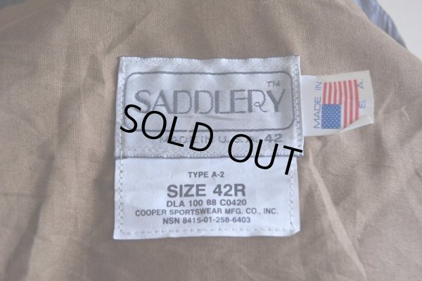 画像5:  1980s A-2 フライトレザージャケット　 SADDLERY×COOPER SPORTS WEAR　 表記42R 