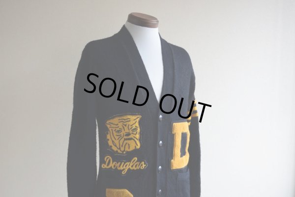 画像7: 1970s MIAMI KNITTING MILLS レタードカーディガン  実寸SM