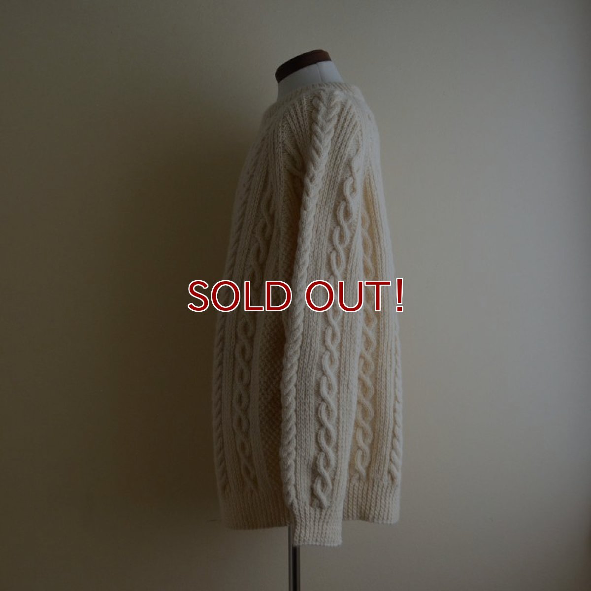 画像4: BLARNEY WOOLLEN MILLS フィッシャーマンセーター　 MADE IN IRELAND　 実寸XL  (4)