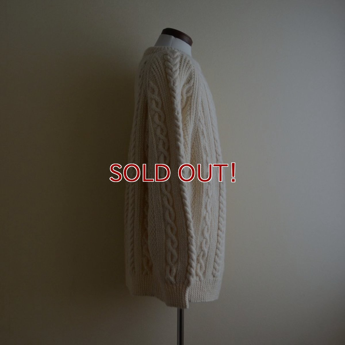 画像2: BLARNEY WOOLLEN MILLS フィッシャーマンセーター　 MADE IN IRELAND　 実寸XL  (2)
