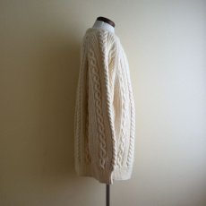画像2: BLARNEY WOOLLEN MILLS フィッシャーマンセーター　 MADE IN IRELAND　 実寸XL  (2)