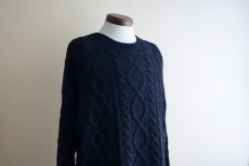 画像7: J.CREW フィッシャーマンセーター　 BLACK　 表記L  (7)