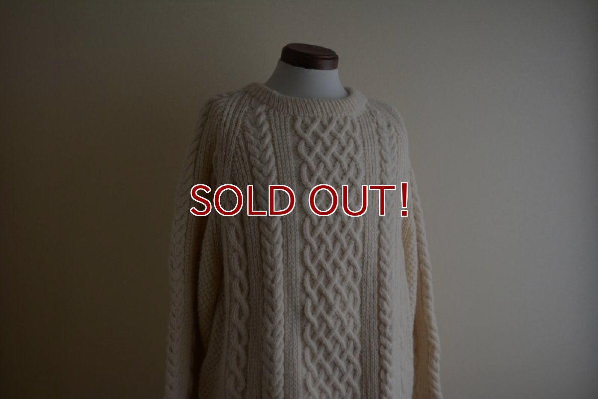 画像7: BLARNEY WOOLLEN MILLS フィッシャーマンセーター　 MADE IN IRELAND　 実寸XL  (7)